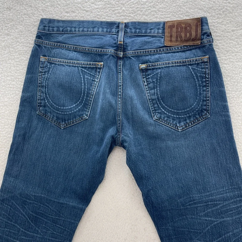 VTG True Religion Bobby Jeans Mens 36 Blue Baggy Dark Wash USA Made Grunge Y2K